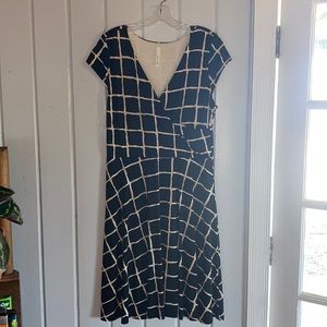 NWOT Black and Creme striped dress.